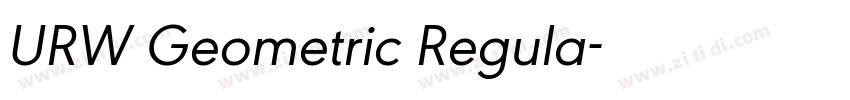 URW Geometric Regula字体转换